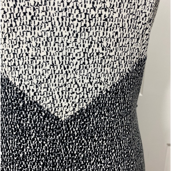 WHBM hombre V Black & White design dress granular print. Lined and well made. 6 - Picture 5 of 14